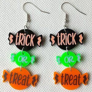 Trick or Treat Halloween Earrings, Festive Earrings, Womens Jewelry